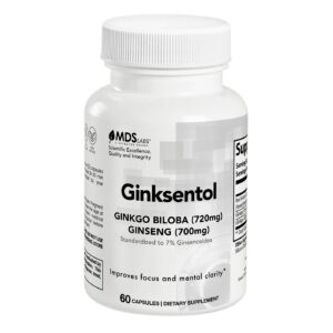 Ginksentol (Ginko Biloba + Ginseng, 7% Ginsenosides) 1400mg Focus & Clarity* Capsules