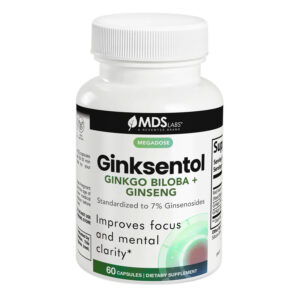Ginksentol (Ginko Biloba + Ginseng, 7% Ginsenosides) 1400mg Focus & Clarity* Capsules